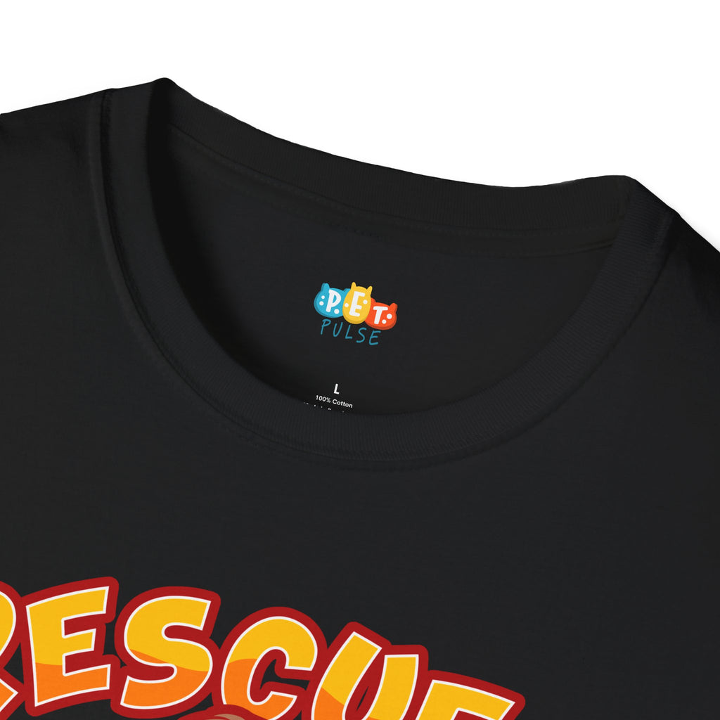 Rescued By Love Dog Cat T-Shirt - Multi Pet Rescue Parent Hero Dog Cat Puppy Kitten Graphic Tee