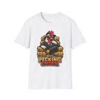 The Pecking Order Funny Boss Rooster T-Shirt | Hay Bale Throne Chicken Graphic Tee for Chicken Owners | PetPulse