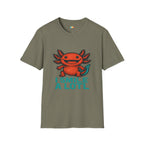 I Smile A Lotl Happy Axolotl Pun T-Shirt - Funny Animal Cute Amphibian Positive Vibes Joy Tee