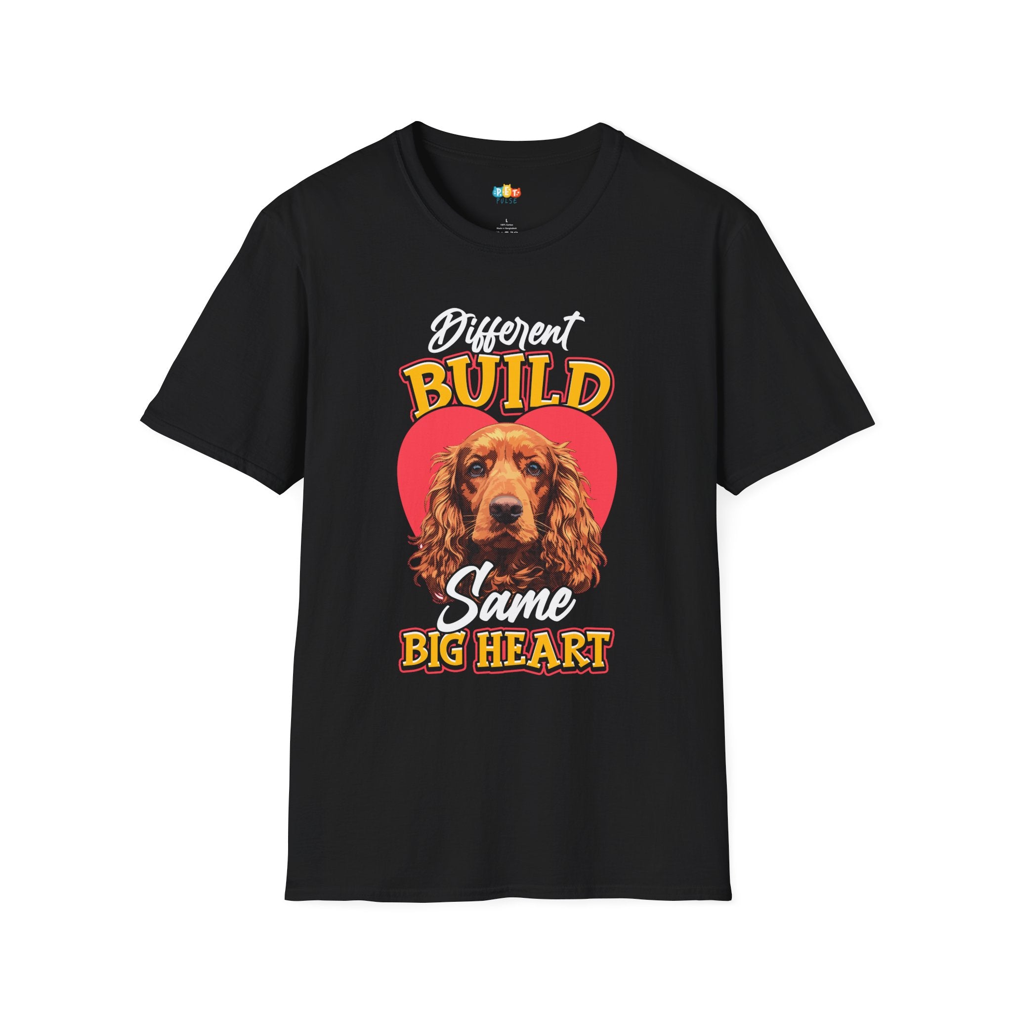 Built Big Heart Dog T-Shirt - Golden Retriever Love Vintage Retro Dog Lover Graphic Tee