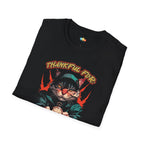 Thankful For My Built-In Workout Partner With Four Legs T-Shirt - Funny Cat Thanksgiving Pet Owner Fitness Graphic Tee