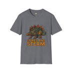 Spikes and Steam Steampunk Stegosaurus T-Shirt - Funny Mechanical Dinosaur Victorian Industrial Graphic Tee
