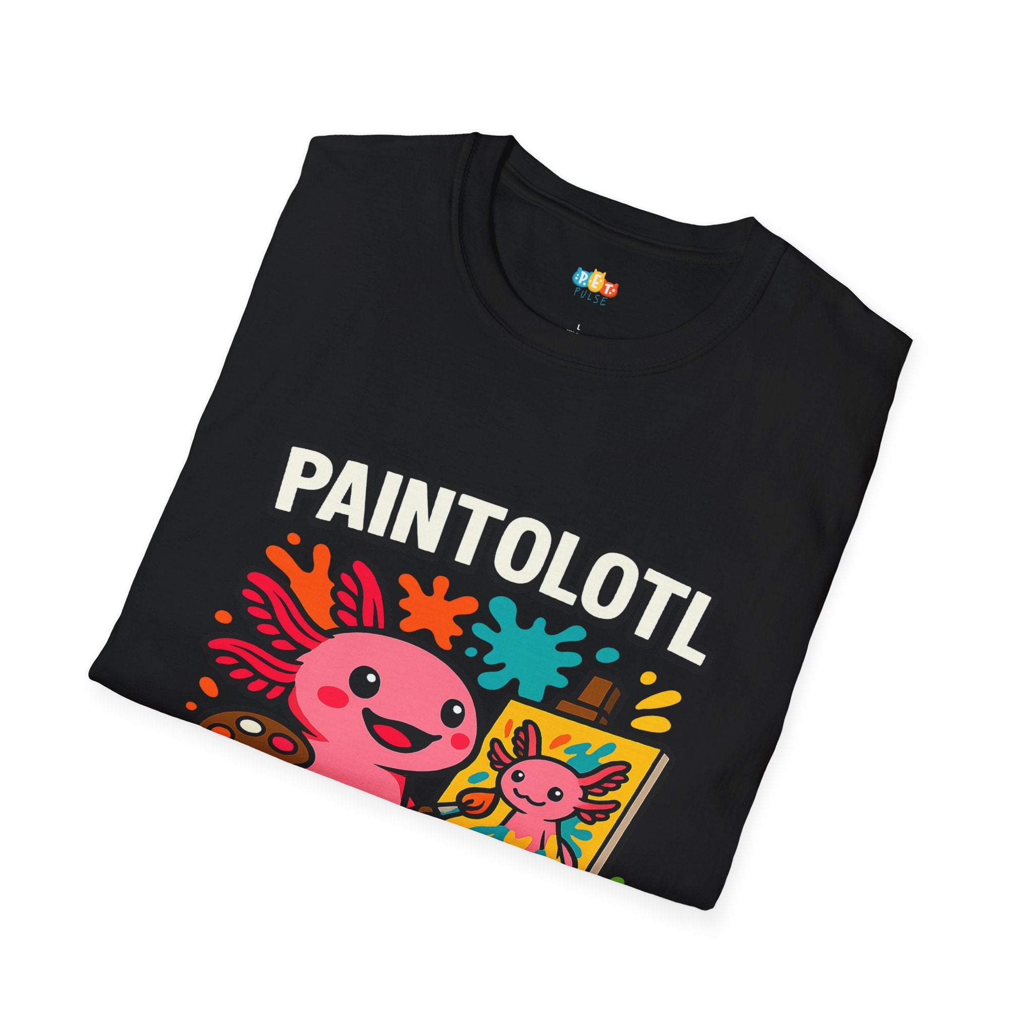 Paintolotl Artist Axolotl T-Shirt - Funny Painting Art Creative Canvas Palette Brush Artist Tee