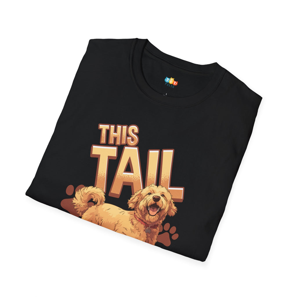 This Tail 100% Powered By Second Chances Dog T-Shirt - Goldendoodle Rescue Dog Parent Hero Graphic Tee