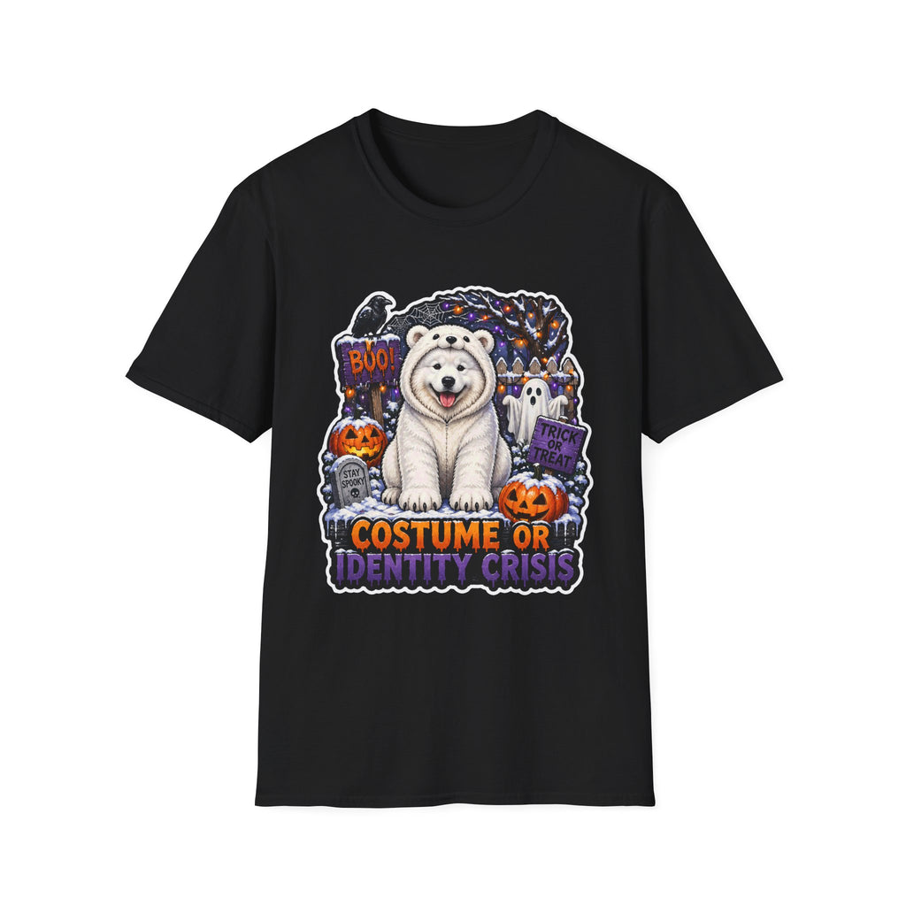 Costume or Identity Crisis Samoyed Polar Bear Costume T-Shirt | Halloween Pet T-Shirts Collection by PetPulse