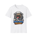 Space Pug’s First Snort Funny Astronaut Pug T-Shirt | Cosmic Encounters Collection by PetPulse