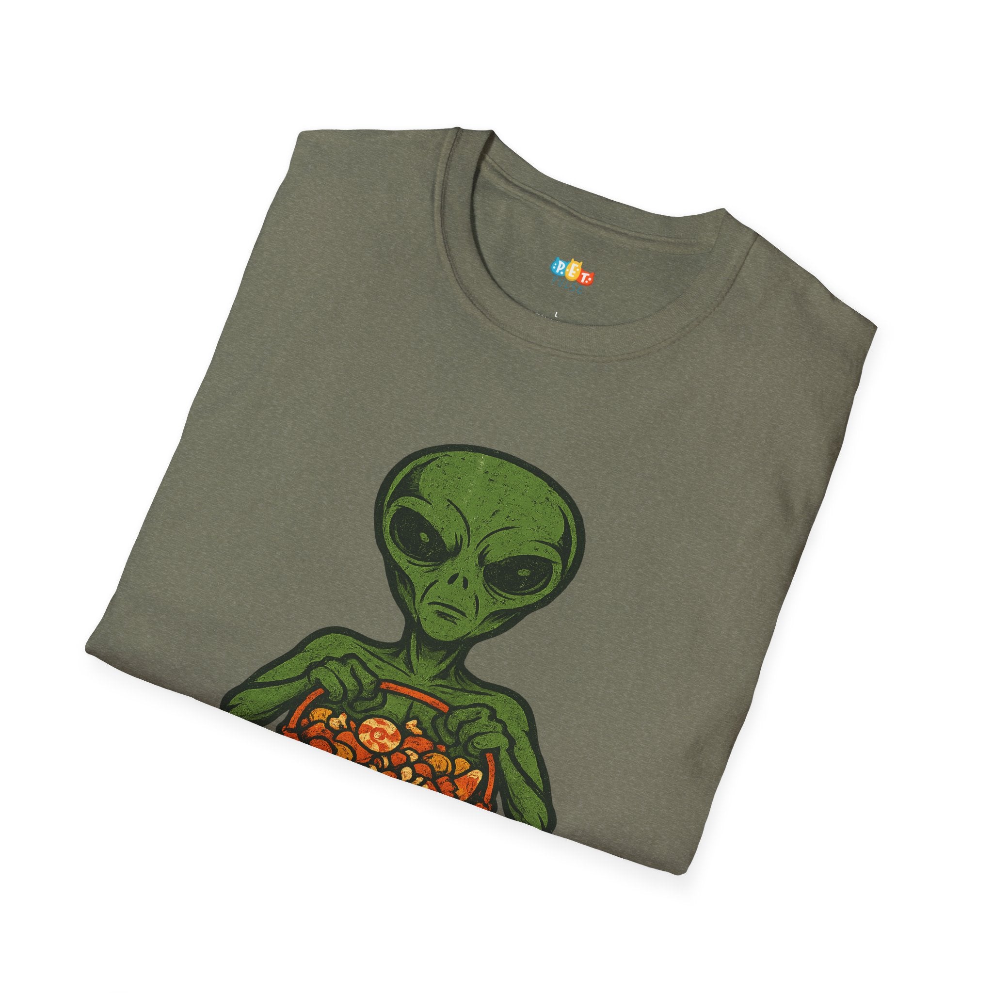 Sweet Tooth From Space Alien Halloween T-Shirt - Funny UFO Trick or Treat Candy Sci-Fi Tee