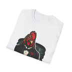 Sleep With The Chickens Funny Dark Humor Chicken T-Shirt | Tuxedo Rooster Waterfront Graphic Tee for Chicken Owners | PetPulse
