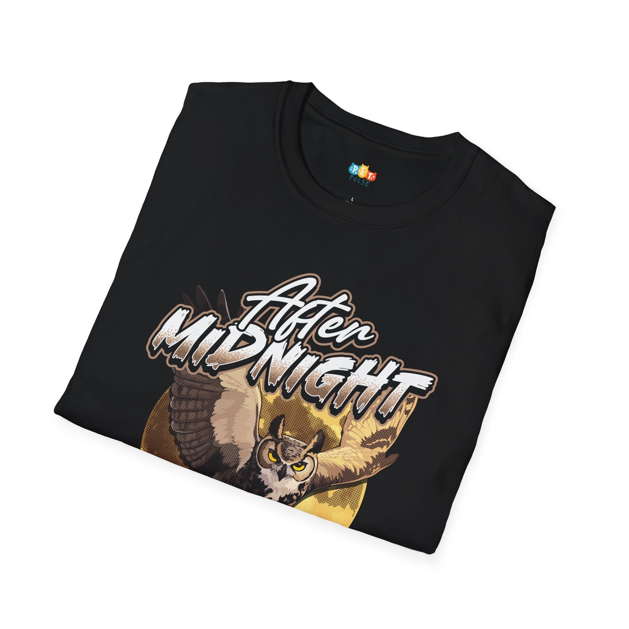 After Midnight Everything's Either Cuddles Or Chaos T-Shirt - Funny Owl Night Owl Nocturnal Humor Tee