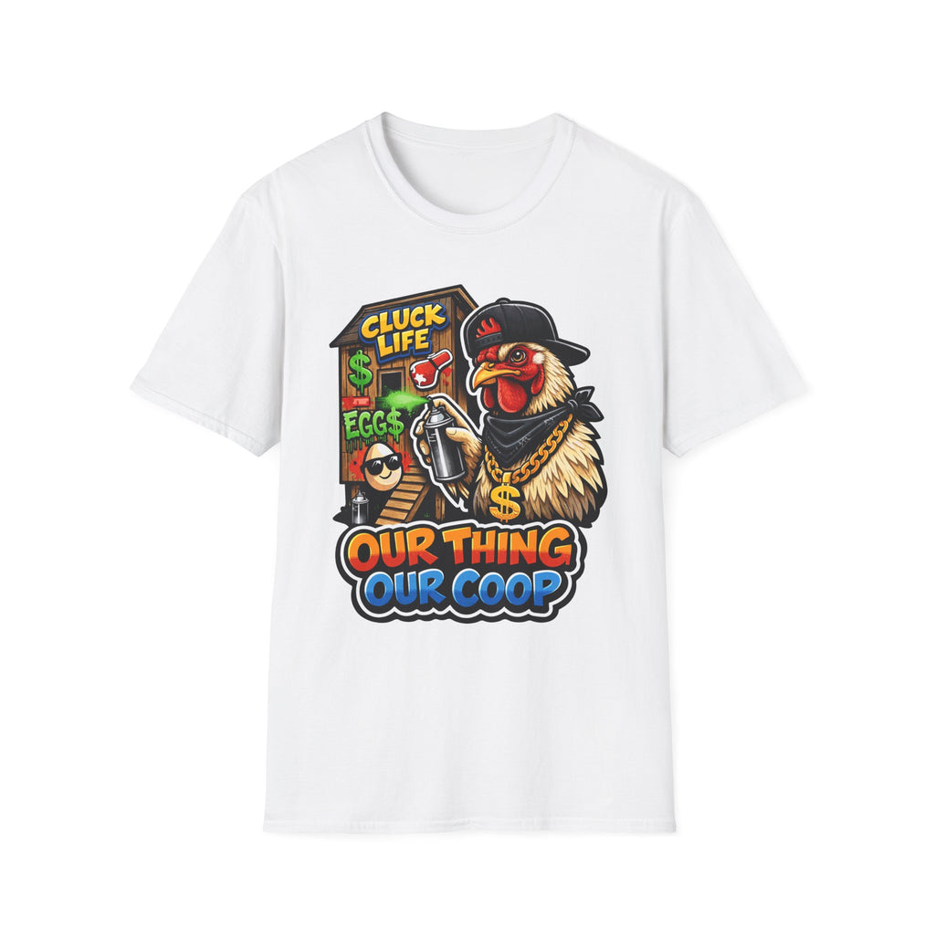 Our Thing Our Coop Funny Street Chicken T-Shirt | Graffiti Rooster Cluck Life Graphic Tee for Chicken Owners | PetPulse