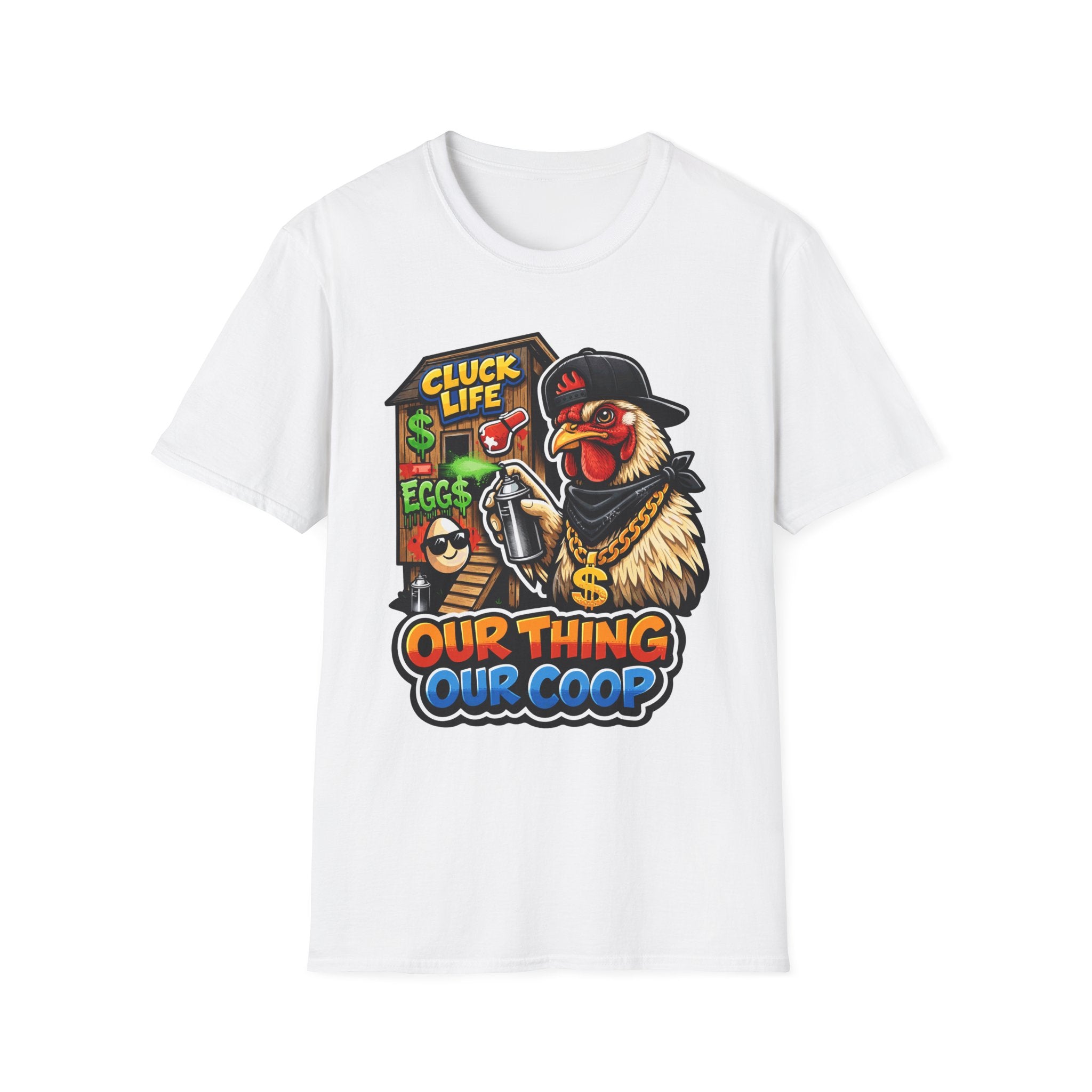 Our Thing Our Coop Funny Street Chicken T-Shirt | Graffiti Rooster Cluck Life Graphic Tee for Chicken Owners | PetPulse