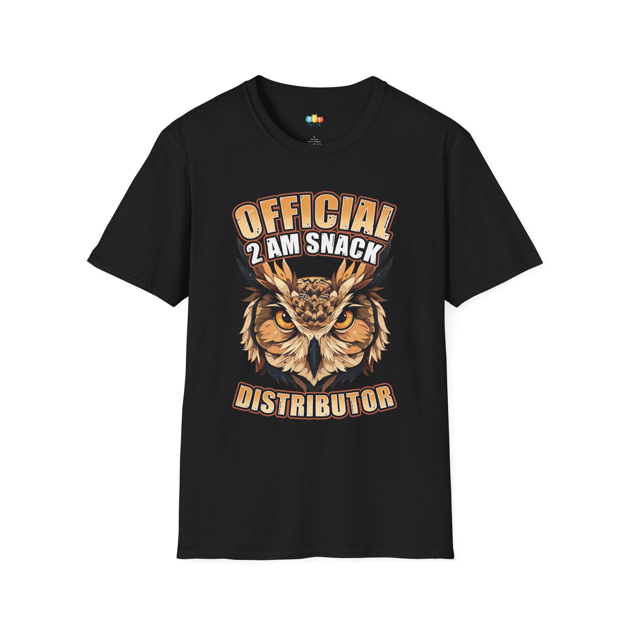 Official 2AM Snack Distributor T-Shirt - Funny Owl Night Owl Late Night Snacking Humor Tee