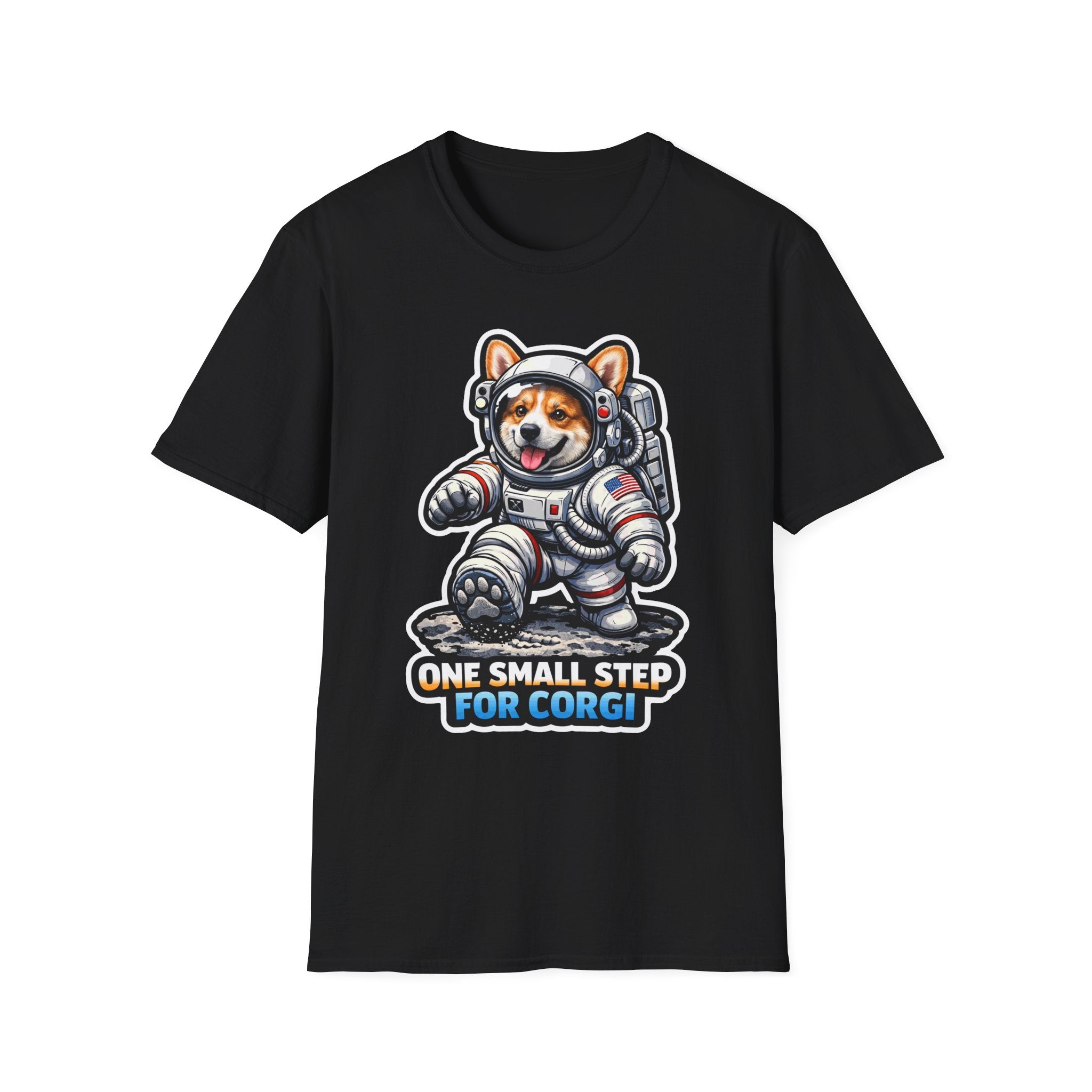 One Small Step for Corgi Funny Astronaut Corgi T-Shirt | Cosmic Encounters Collection by PetPulse