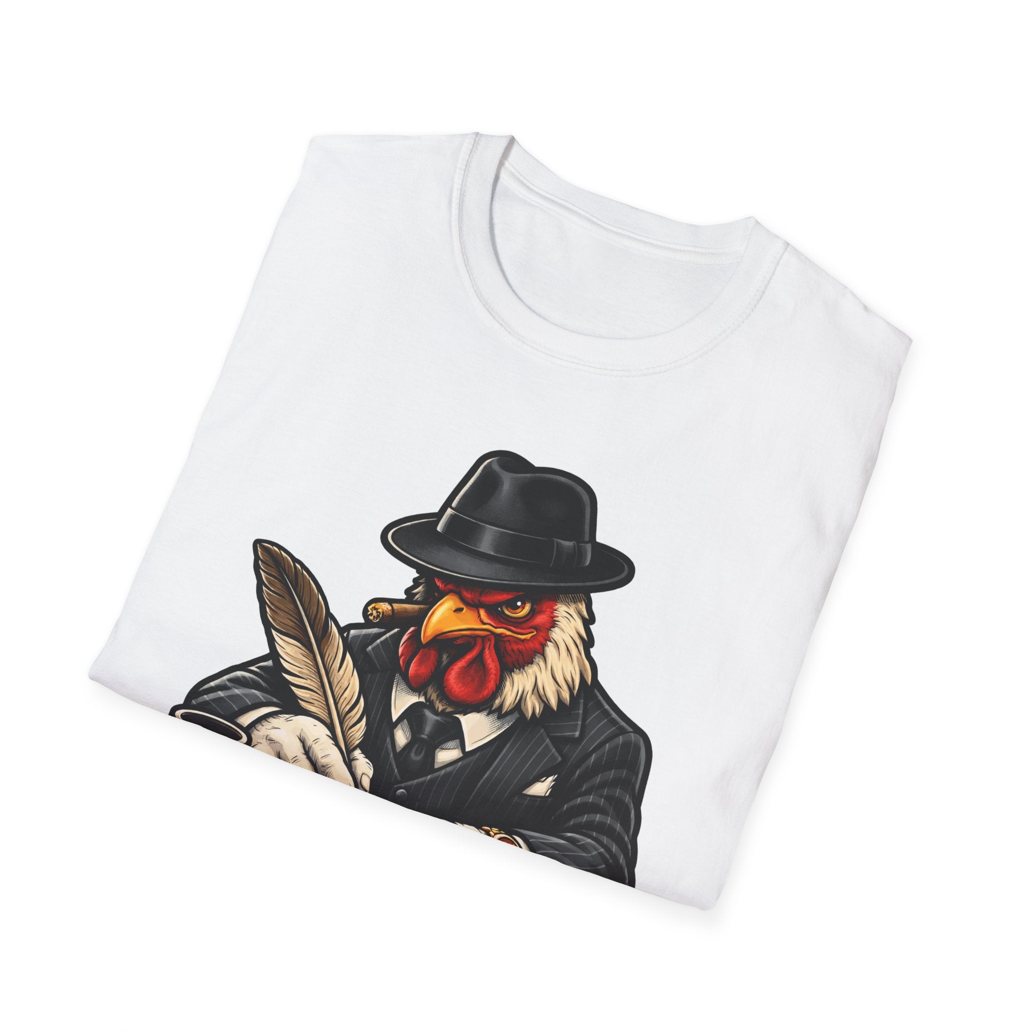 Cracking Heads Not Eggs Funny Mobster Chicken T-Shirt | Gangster Rooster Graphic Tee for Chicken Owners | PetPulse