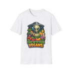 Take Me to Your Vegans Funny Alien with Vegetables T-Shirt | Cosmic Encounters Collection by PetPulse