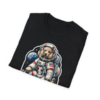 First Poodle on the Moon Funny Astronaut Standard Poodle T-Shirt | Cosmic Encounters Collection by PetPulse