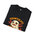 Hauntolotl Halloween Axolotl T-Shirt - Funny Spooky Ghost Pumpkin Fall Halloween Costume Tee