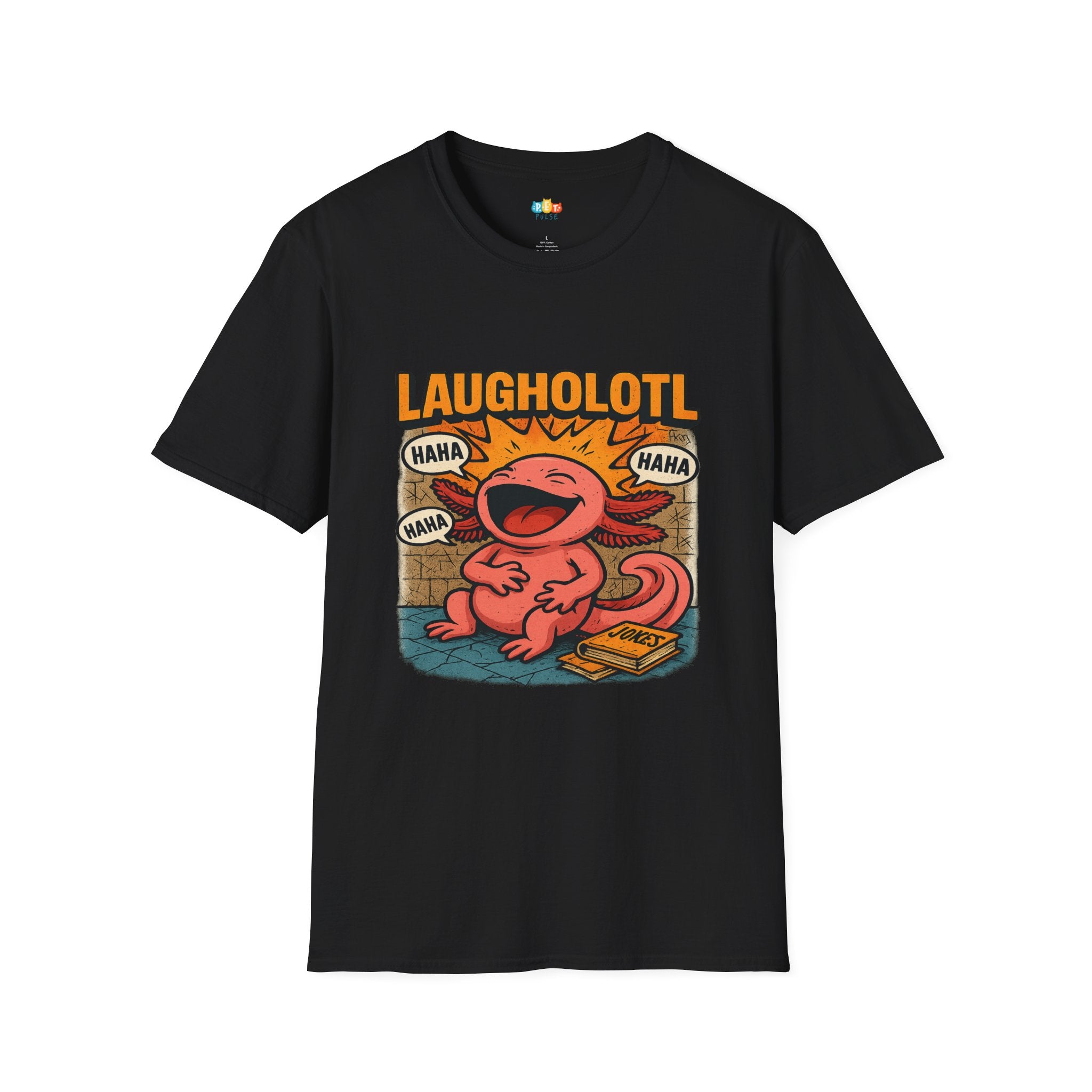 Laugholotl Comedy Axolotl T-Shirt - Funny Comedian Joke Book Humor Laughter Stand Up Comedy Tee