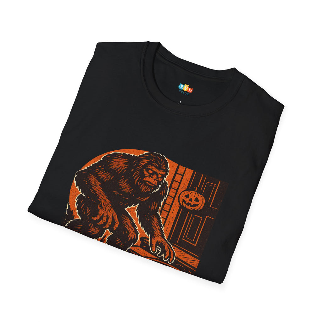 Cryptid Candy Crawl Bigfoot Halloween T-Shirt - Funny Sasquatch Trick or Treat Cryptid Monster Tee