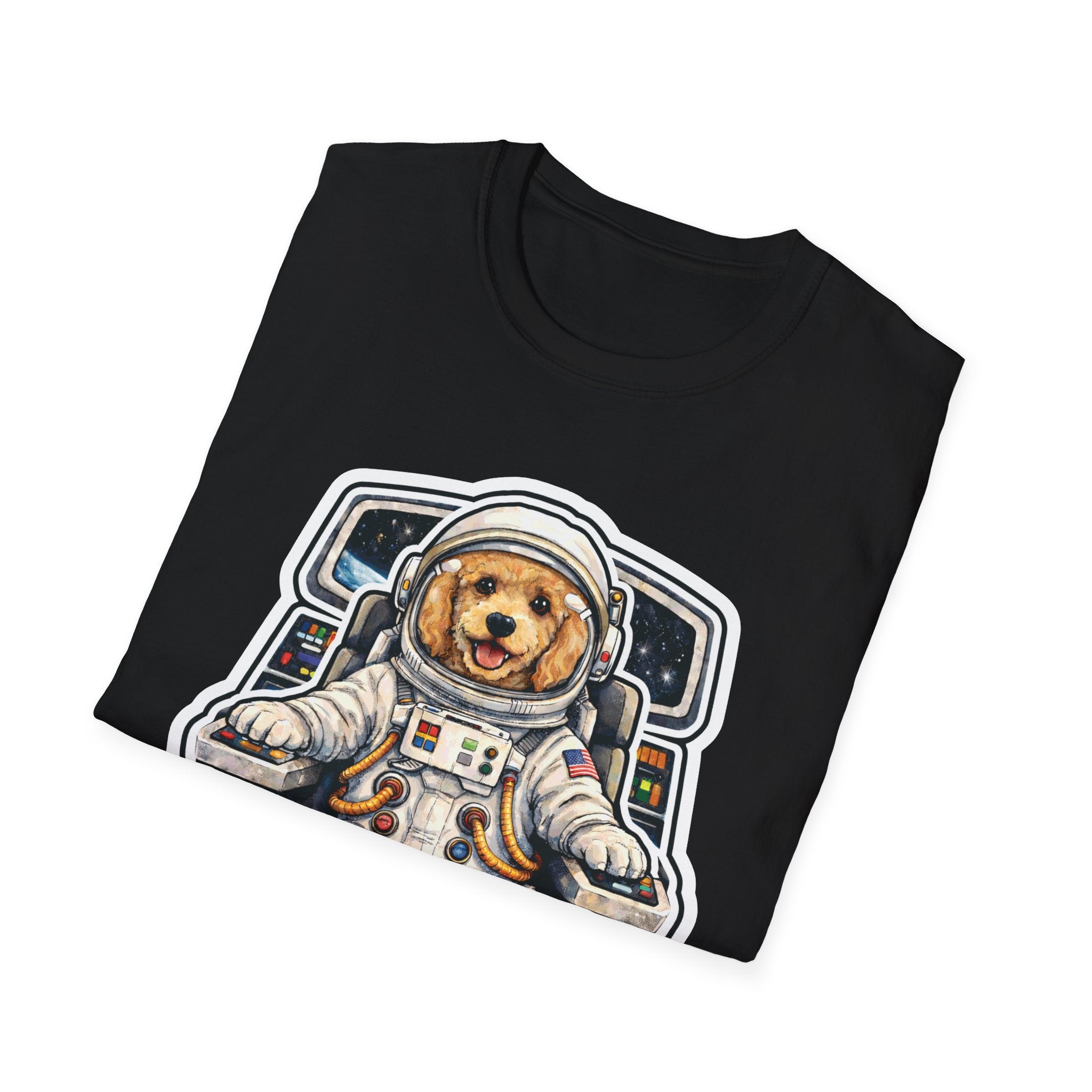 My Poodle Is an Astronaut Funny Poodle Space Pilot T-Shirt | Cosmic Encounters Collection by PetPulse