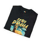 Zero Drama Just Llamas T-Shirt - Funny Farm Life Rural Country Living Llama Lover Alpaca Farmer Graphic Tee