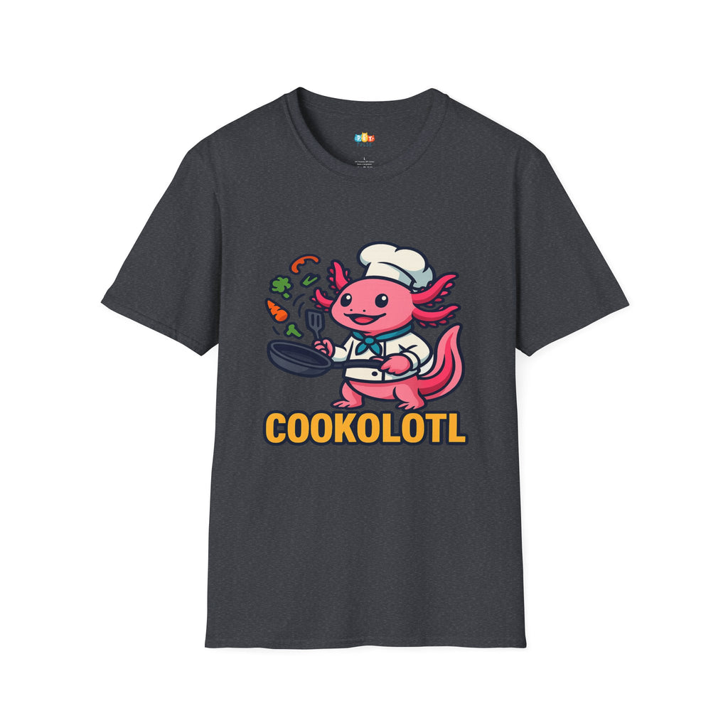 Cookolotl Chef Axolotl T-Shirt - Funny Cooking Gift Kitchen Chef Culinary Cook Food Lover Tee