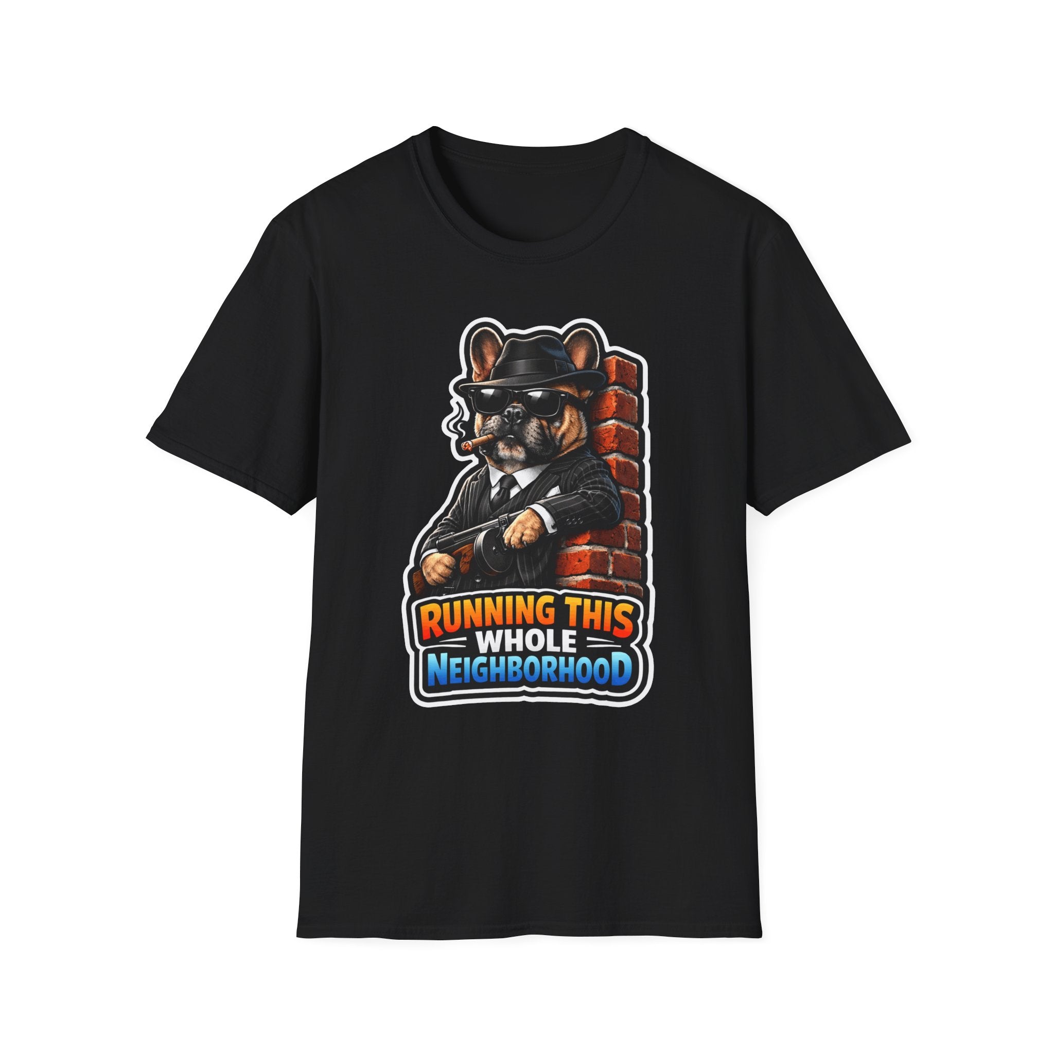 Running This Whole Neighborhood Funny Mobster French Bulldog T-Shirt | The Dog Father Collection by PetPulse