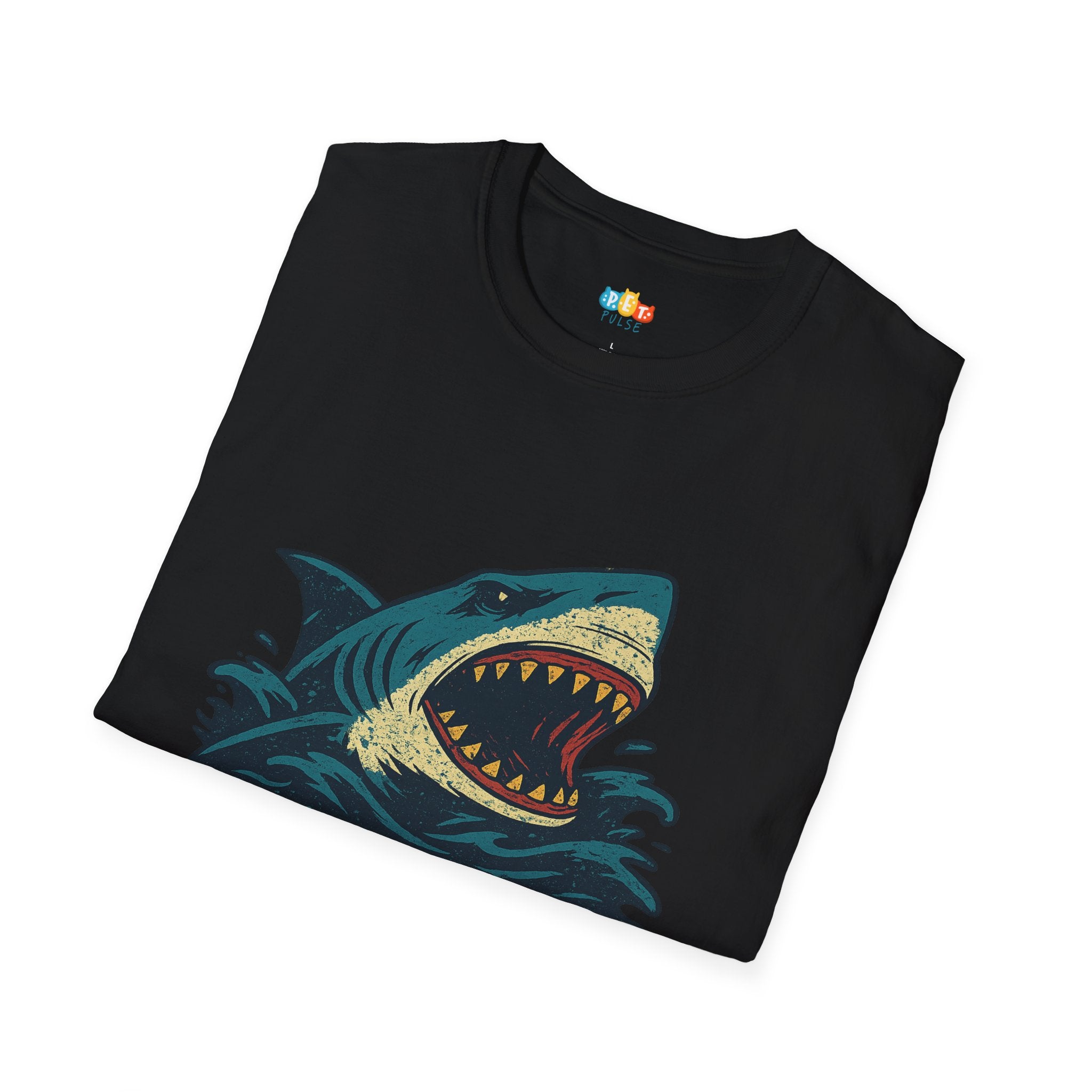 "Always Hunting" Vintage Shark Persistence T-Shirt - Retro Water Action Pursuit Tee