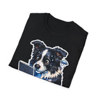 News Turns Pups Into Pessimists Funny Border Collie T-Shirt | Tech Pack Collection by PetPulse