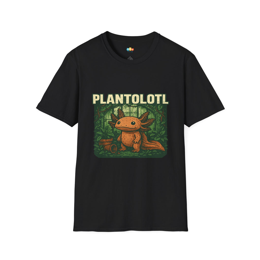 Plantolotl Plant Parent Axolotl T-Shirt - Funny Gardening Green Thumb Plant Lover Greenhouse Tee