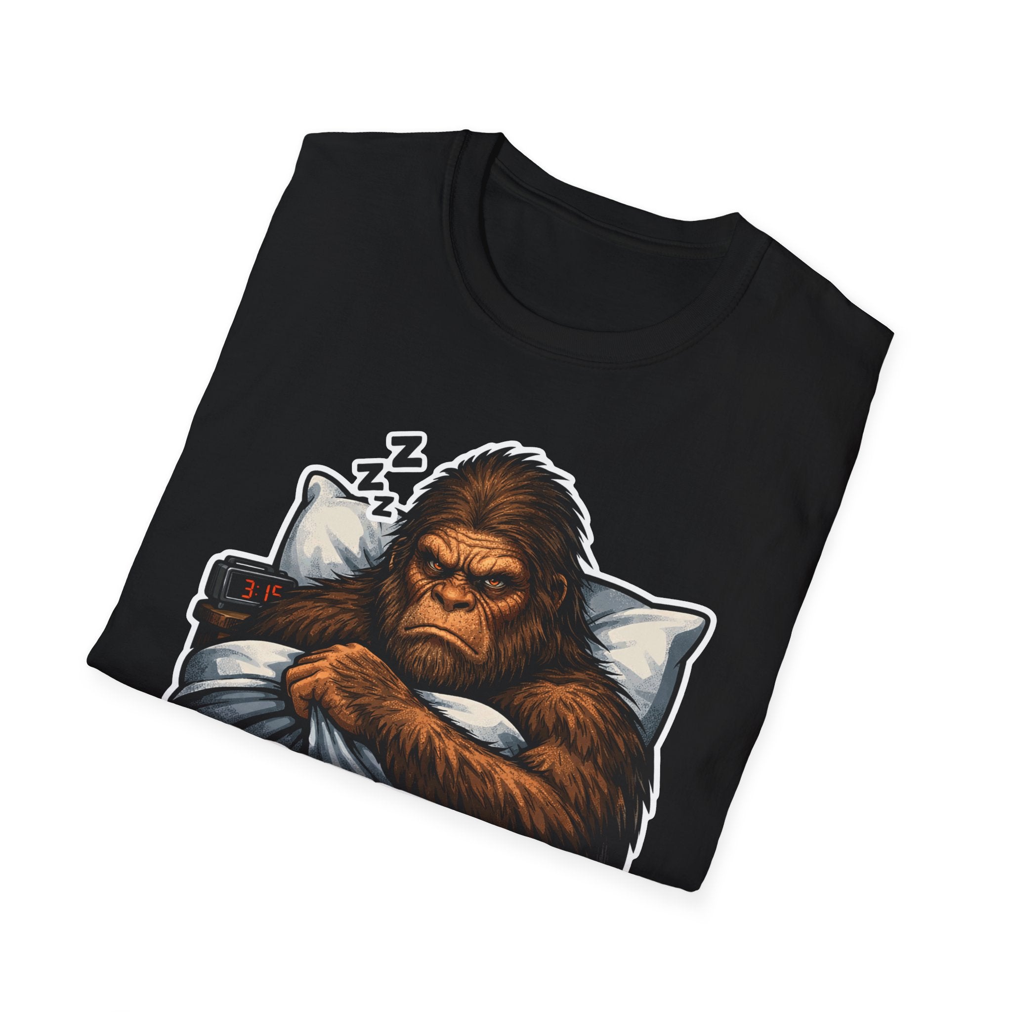 Counting Sheep Is Hard Funny Bigfoot Insomnia T-Shirt | Cryptid Companions Collection by PetPulse