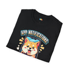 App Notifications 90% Pet Updates 10% Everything Else T-Shirt - Funny Pet Tech Enthusiast Gift Humor Tee