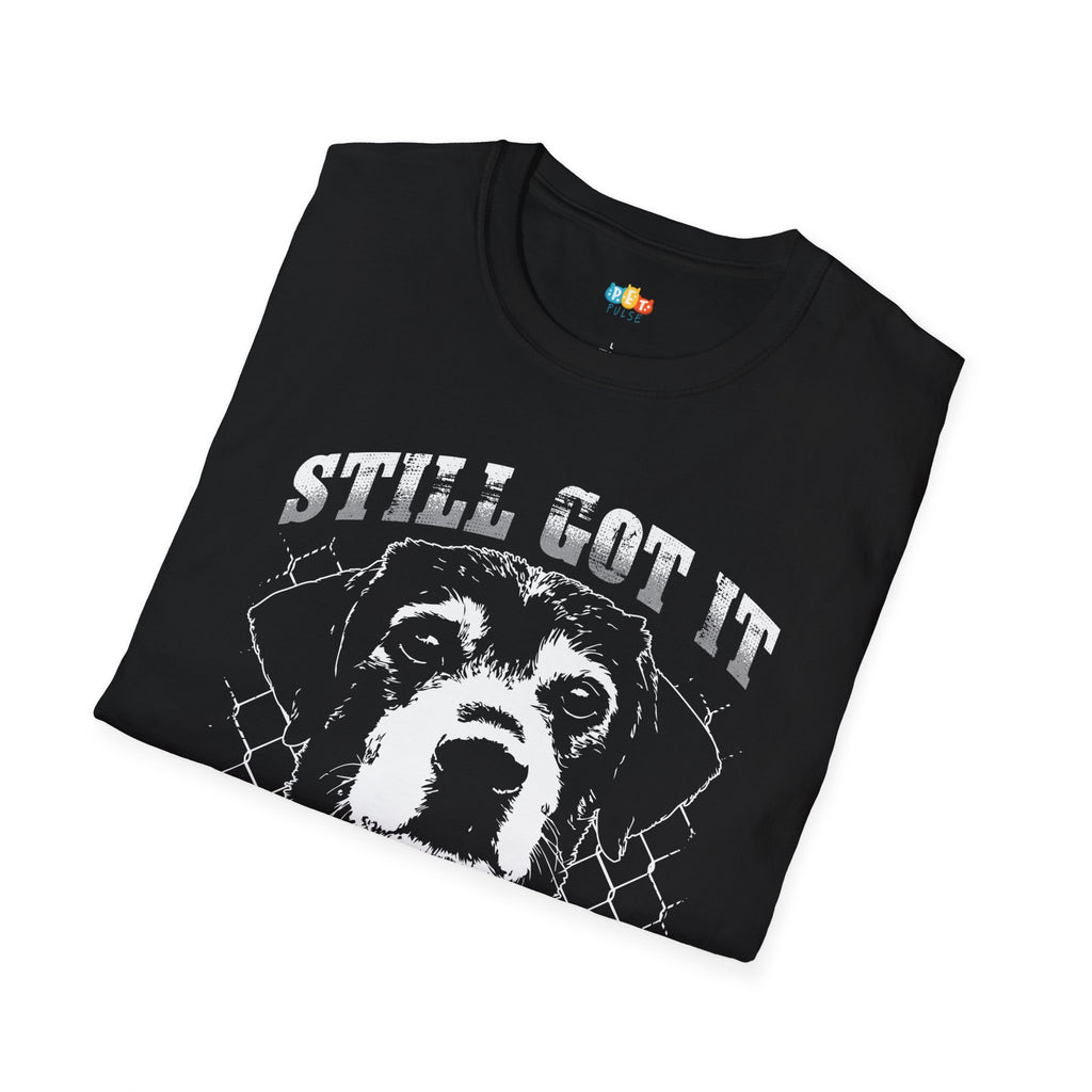 Still Got It But It's Slower T-Shirt - Funny Senior Pet Dog Cat Lover Aging Animals Veterinary Graphic Tee