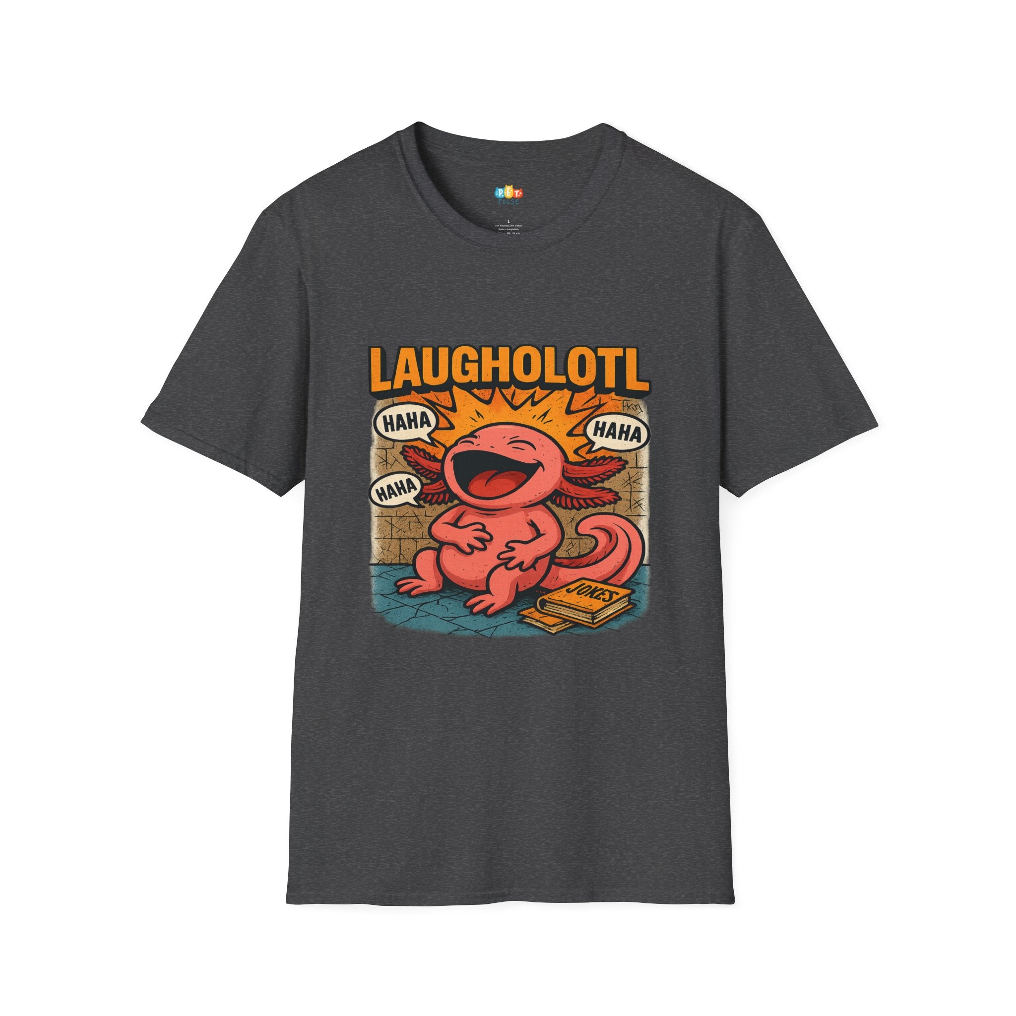 Laugholotl Comedy Axolotl T-Shirt - Funny Comedian Joke Book Humor Laughter Stand Up Comedy Tee