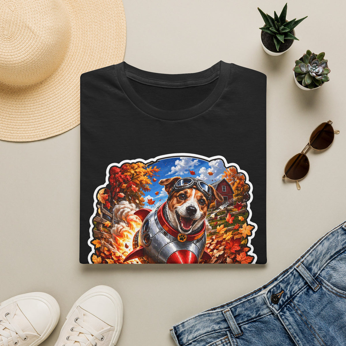 Houston We Have a Treat Situation Rocket Dog T-Shirt | Halloween Pet T-Shirts Collection by PetPulse