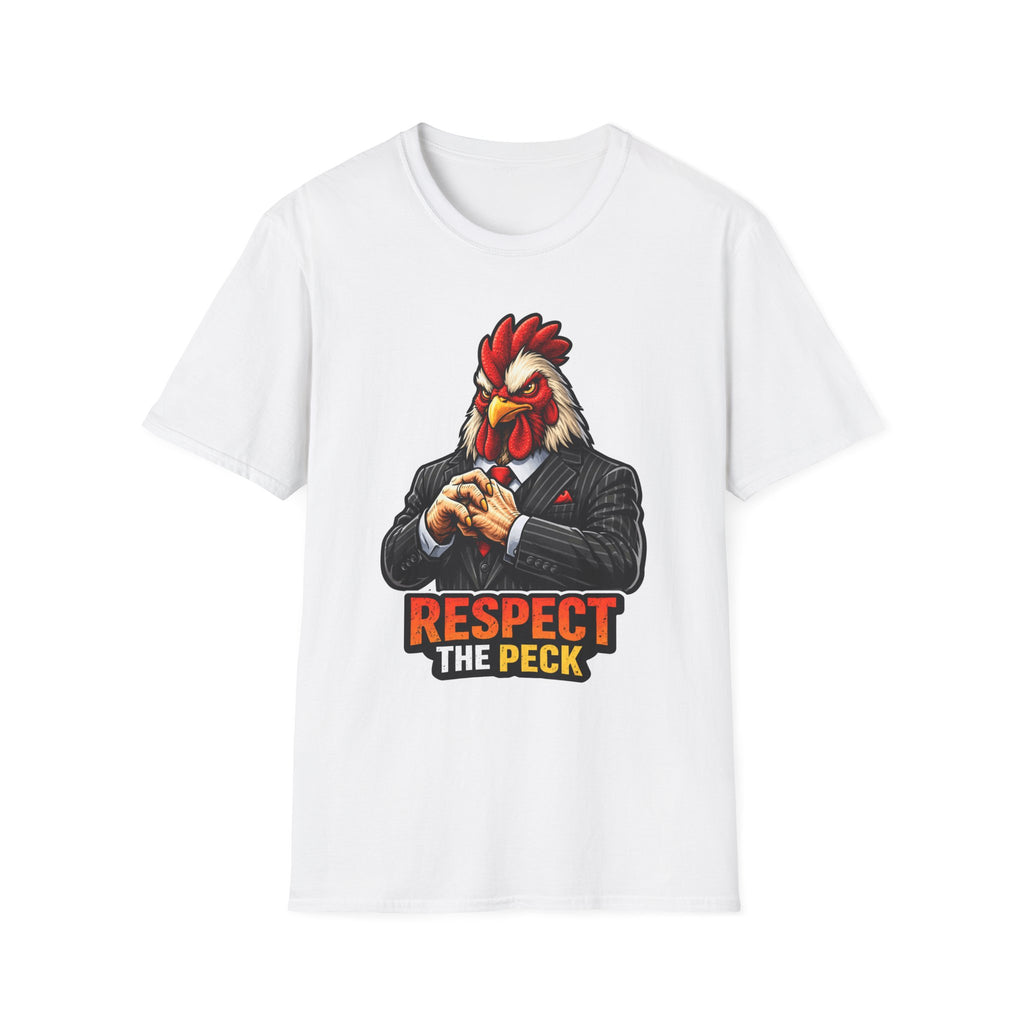 Respect The Peck Funny Boss Rooster T-Shirt | Mobster Chicken Graphic Tee for Chicken Owners | PetPulse