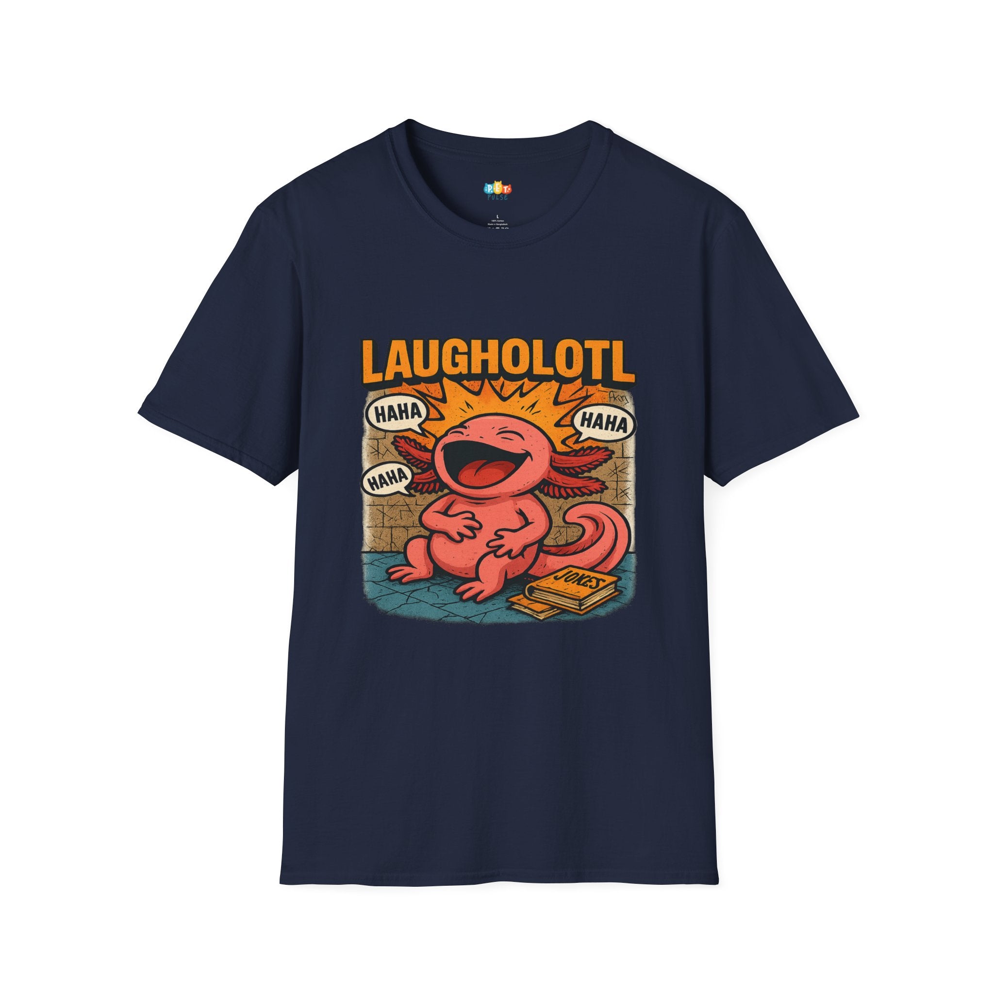 Laugholotl Comedy Axolotl T-Shirt - Funny Comedian Joke Book Humor Laughter Stand Up Comedy Tee
