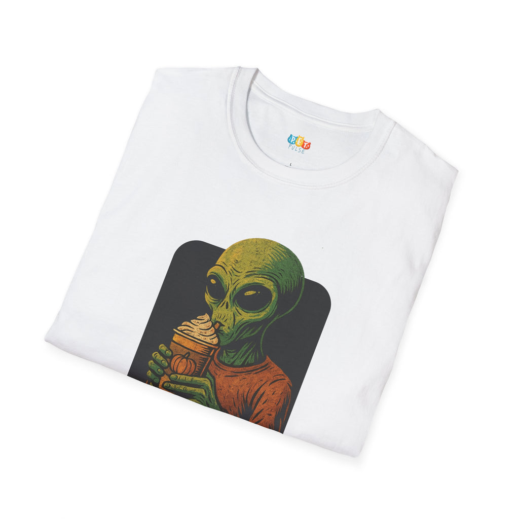 So Good It's Scary Alien Pumpkin Spice Halloween T-Shirt - Funny UFO PSL Coffee Sci-Fi Tee