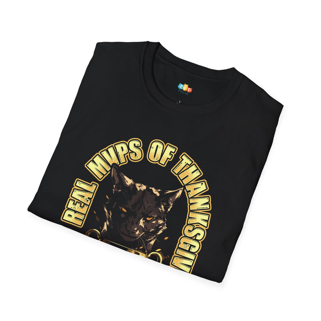 The Real MVPs Of Thanksgiving Pets Who Make Us Walk After Dinner T-Shirt - Funny Dog Holiday Pet Owner Turkey Day Graphic Tee