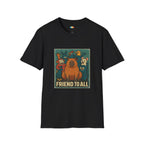 Friend To All Capybara Animal Squad T-Shirt - Funny Universal Friendship Zoo Crew Wholesome Animal Lover Tee