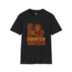 Squatch Watch T-Shirt - Funny Bigfoot Sasquatch Cryptid Hunting Forest Search Surveillance Tee