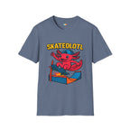 Skateolotl Rad Axolotl Skateboard T-Shirt - Funny Animal Pun Skater Cool Street Style Skateboarding Tee