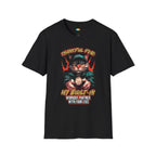 Thankful For My Built-In Workout Partner With Four Legs T-Shirt - Funny Cat Thanksgiving Pet Owner Fitness Graphic Tee