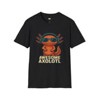 Awesome Axolotl Cool Sunglasses Headphones T-Shirt - Funny Animal Music Lover Hip Amphibian Tee