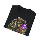 Tilling the Stars Funny Alien Farmer T-Shirt | Cosmic Encounters Collection by PetPulse