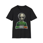 Inter-Kale-Actic Funny Alien Holding Kale T-Shirt | Cosmic Encounters Collection by PetPulse