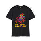 Colorful Crawler Spider T-Shirt - Funny Psychedelic Tarantula Arachnid Pet Owner Gift Tee