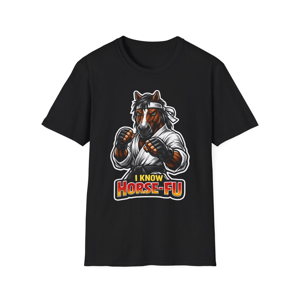 I Know Horse-Fu Action Hero Horse T-Shirt | Karate Martial Arts Horse Graphic Tee | Mane Event Collection by PetPulse