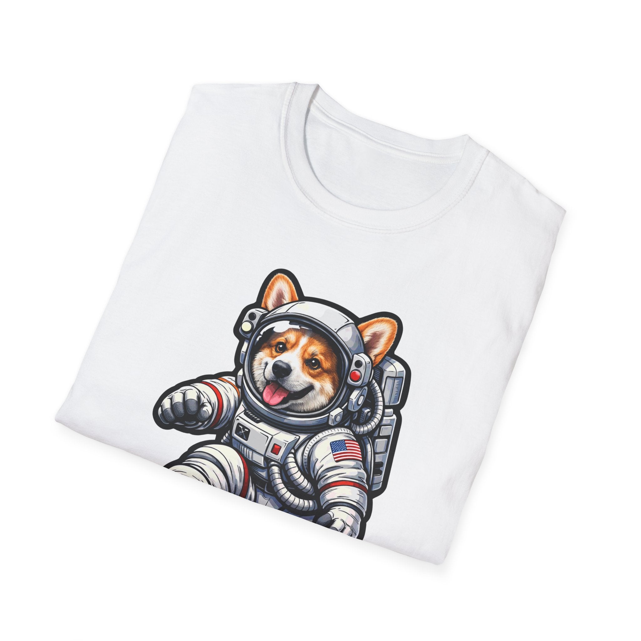 One Small Step for Corgi Funny Astronaut Corgi T-Shirt | Cosmic Encounters Collection by PetPulse
