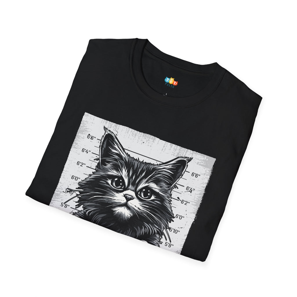 I Hate People Halloween T-Shirt - Grumpy Cat Mugshot Horror Comedy Gothic Spooky Fall Graphic Tee